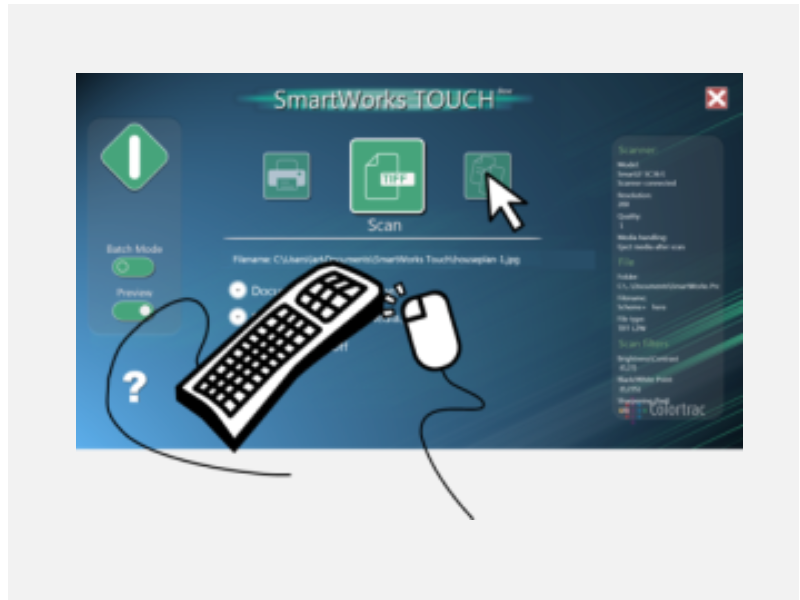 Touch works. Colortrac Smart сканер программа для скана. SMARTWORKS Pro. Work smartly. 2. SMARTWORKS Pro scan & copy.